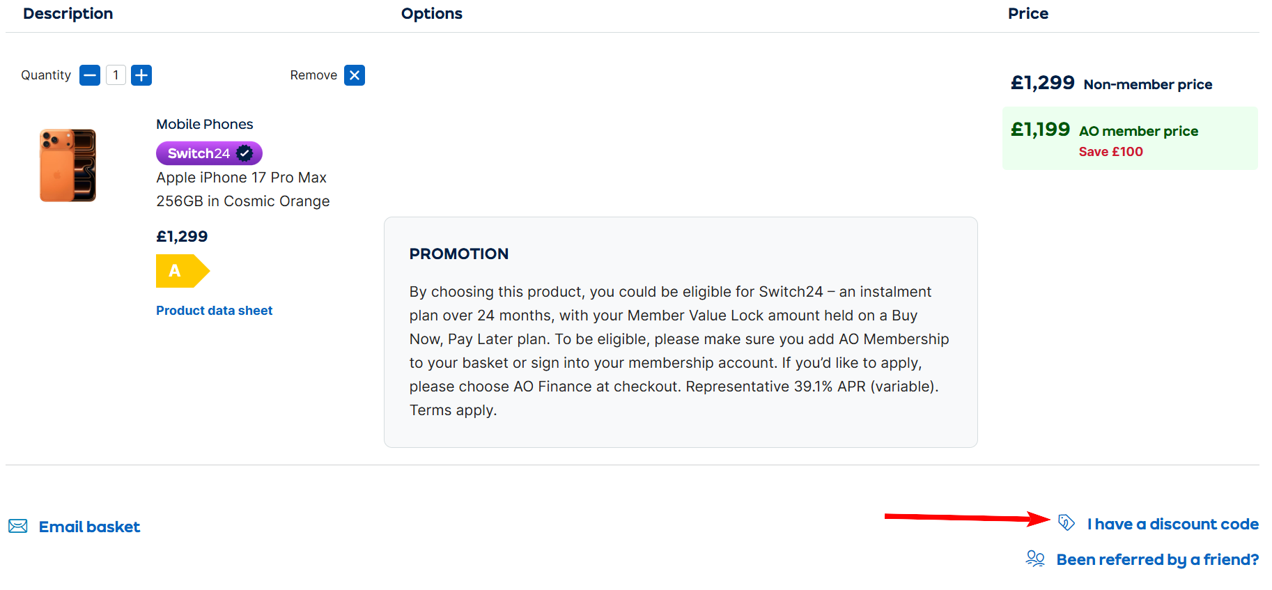 “How to activate an AO promo code”